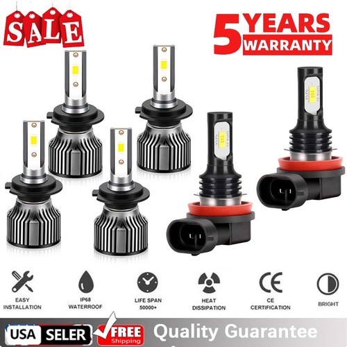6000k led headlight fog - 6x,